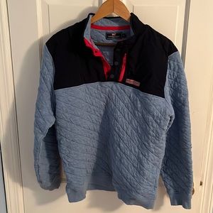 Navy and Light Blue Vineyard Vines Men’s Sweatshirt, Size L